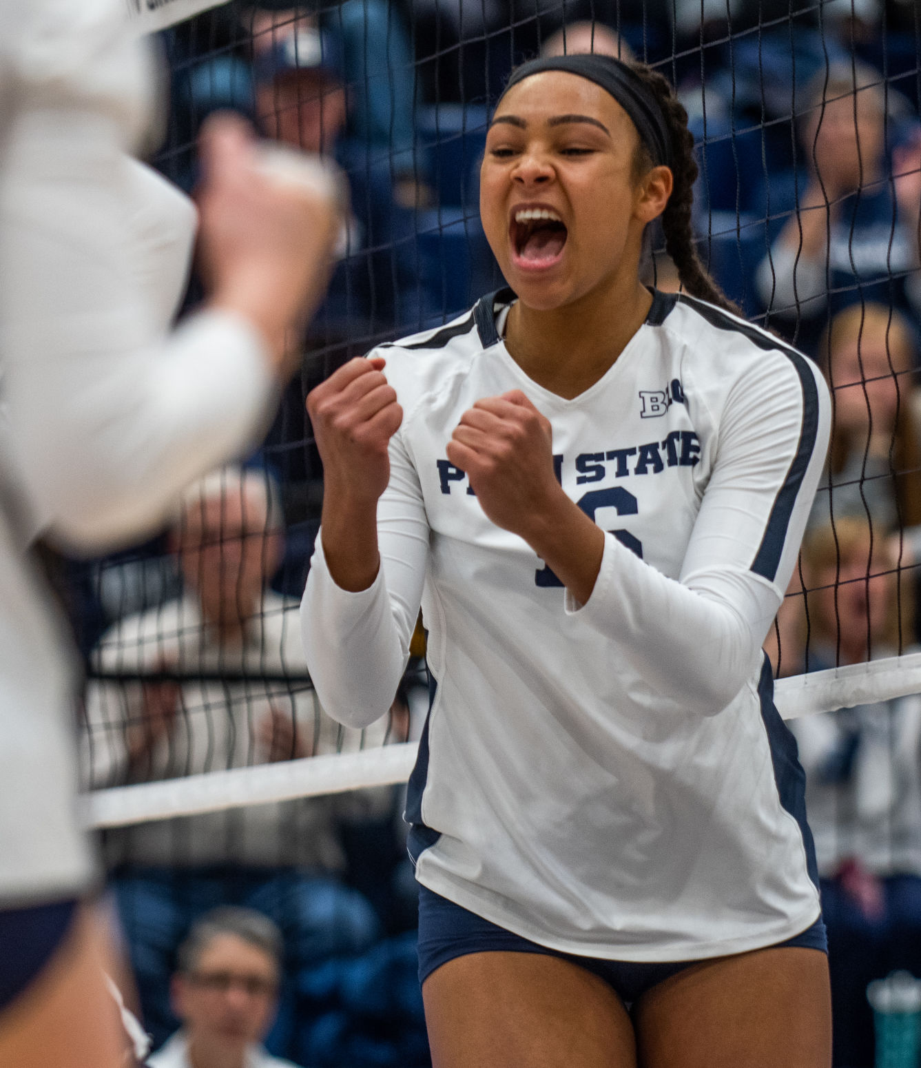 Penn State women's volleyball NCAA first round vs Princeton, Serena Gray (16) celebrates